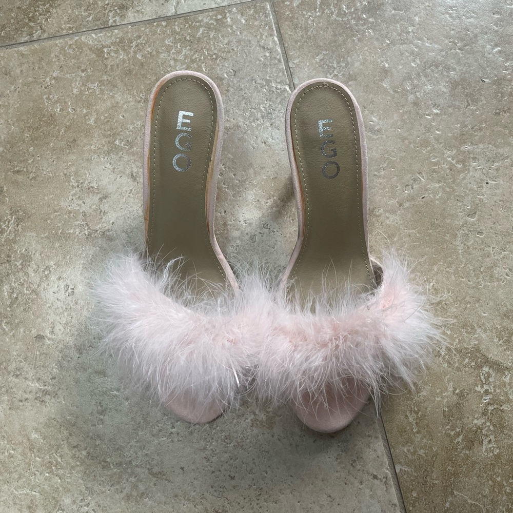 EGO feather pink heels